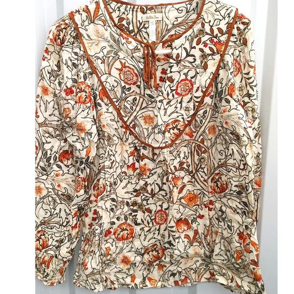 Matilda Jane Womens Top Blouse Heart to Heart Meadow Brook Floral Small - Picture 2 of 5